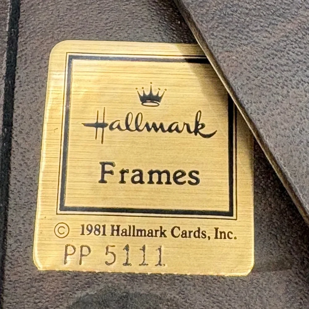 Vtg 1981 Hallmark Ceramic Picture Frame Orchid Floral Coquette Cottagecore 3